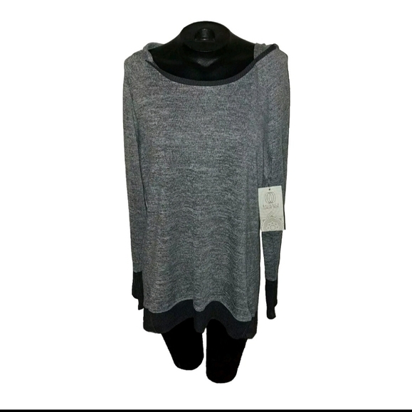 The Balance Collection Heather Grey Hoodie Women's Gray Sweater NWT [B37#5] - Picture 1 of 7